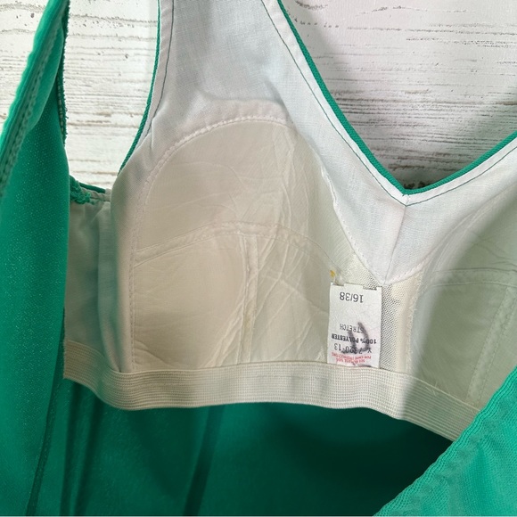 VINTAGE 70s 80s Skirted Side Stripe Swimsuit Made in USA - Picture 10 of 14